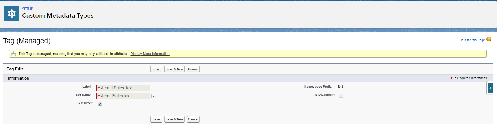 Fig 1.0 - Feature Tag